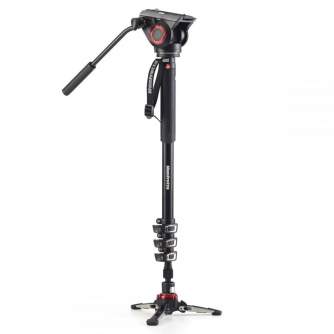 Моноподы - Manfrotto XPRO 4 section video monopod w Fluid head & FLUIDTECH base (MVMXPRO500) - быстрый заказ от производителя