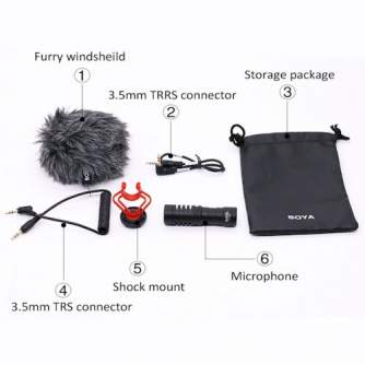 On-Camera Microphones - Boya Universal Compact Shotgun Microphone BY-MM1 - quick order from manufacturer