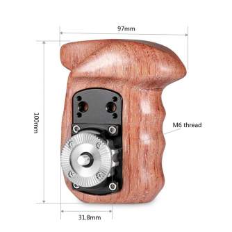 Rokturi HANDLE - SmallRig 1891 Left Side Wooden Grip w/ ARRI Ros - ātri pasūtīt no ražotāja