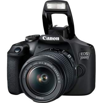 DSLR Cameras - Canon EOS 2000D + 18-55mm IS II Kit, black - quick order from manufacturer