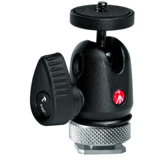 Tripod Heads - Manfrotto ball head MH492LCD-BH Micro + Cold Shoe - quick order from manufacturer