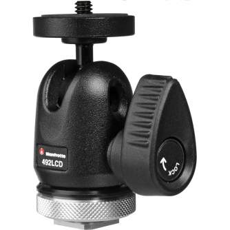 Statīvu galvas - Manfrotto ball head MH492LCD-BH Micro + Cold Shoe - ātri pasūtīt no ražotāja