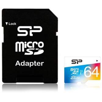 Memory Cards - Silicon Power memory card microSDXC 64GB Elite Class 10 + adapter - quick order from manufacturer