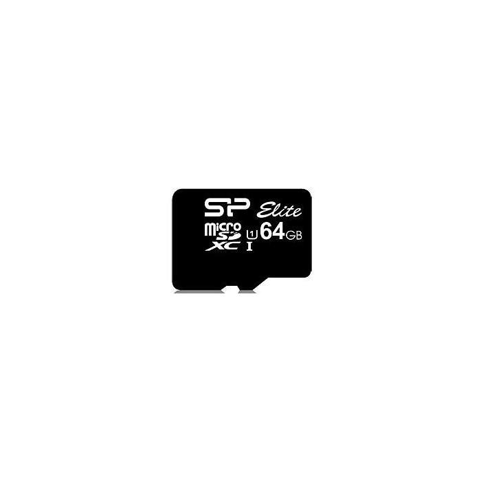 Memory Cards - Silicon Power memory card microSDXC 64GB Elite + adapter - quick order from manufacturer