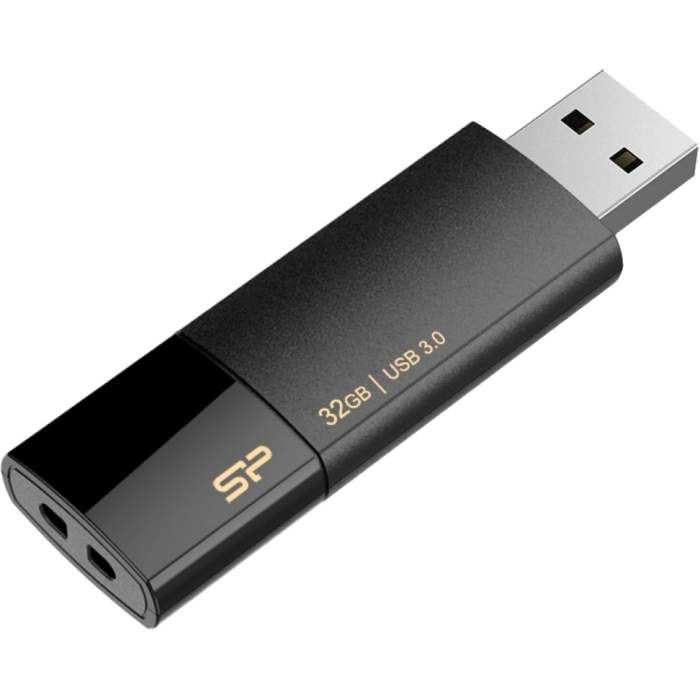 USB memory stick - Silicon Power flash drive 32GB Blaze B05 USB 3.0, black - quick order from manufacturer