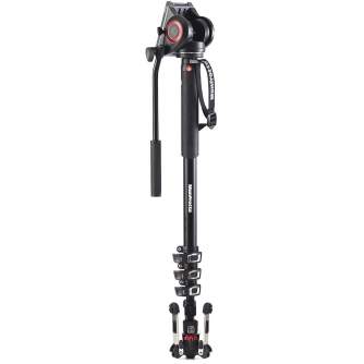 Моноподы - Manfrotto XPRO 4 section video monopod w Fluid head & FLUIDTECH base (MVMXPRO500) - быстрый заказ от производителя