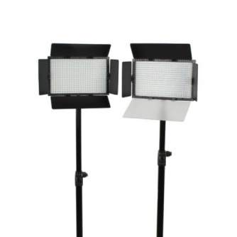 Light Panels - Falcon Eyes LED Lamp Set Dimmable DV-384CT with light stands - quick order from manufacturer