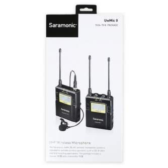 Bezvadu audio sistēmas - Saramonic Lavalier Microphone Set UwMic9 TX9 + RX9 UHF Wireless - быстрый заказ от производителя