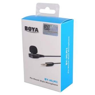 Lavalier Microphones - Boya Pin Microphone BY-HLM1 for DSLR and Camcorders - quick order from manufacturer