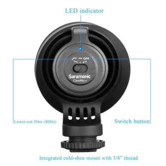 Videokameru mikrofoni - Микрофон Saramonic CamMic+ для DSLR камер и смартфонов - быстрый заказ от производителя