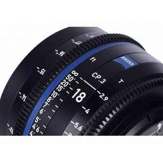 CINEMA Video Lences - ZEISS COMPACT PRIME CP,3 18MM T2,9 CANON EF - quick order from manufacturer