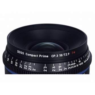 CINEMA Video Lences - ZEISS COMPACT PRIME CP,3 18MM T2,9 CANON EF - quick order from manufacturer