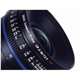 CINEMA Video Lences - ZEISS COMPACT PRIME CP,3 18MM T2,9 CANON EF - quick order from manufacturer