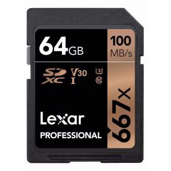 Memory Cards - LEXAR PRO 667X SDXC UHS-I U3 (V30) R100/W90 256GB - quick order from manufacturer