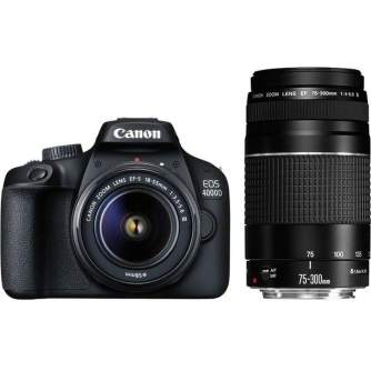 Discontinued - Canon EOS 4000D + 18-55mm III + 75-300mm III Kit