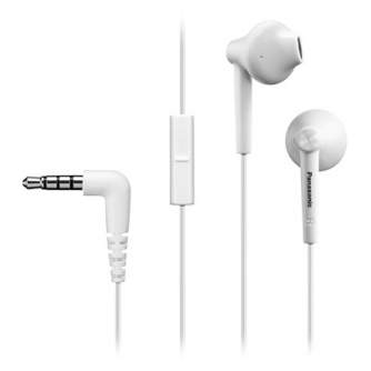 Austiņas - Panasonic RP-TCM55E-W In-Ear Headset with Bass Boost, White - быстрый заказ от производителя