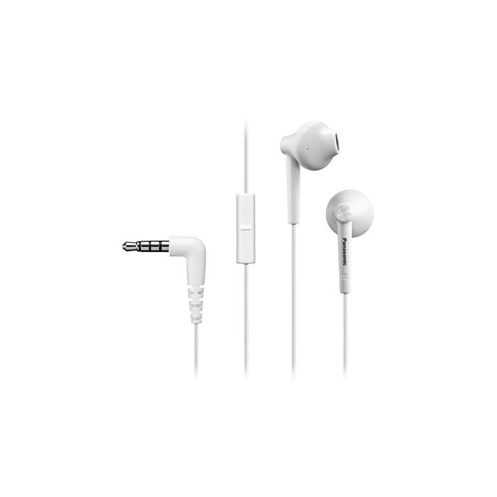 Austiņas - Panasonic RP-TCM55E-W In-Ear Headset with Bass Boost, White - быстрый заказ от производителя