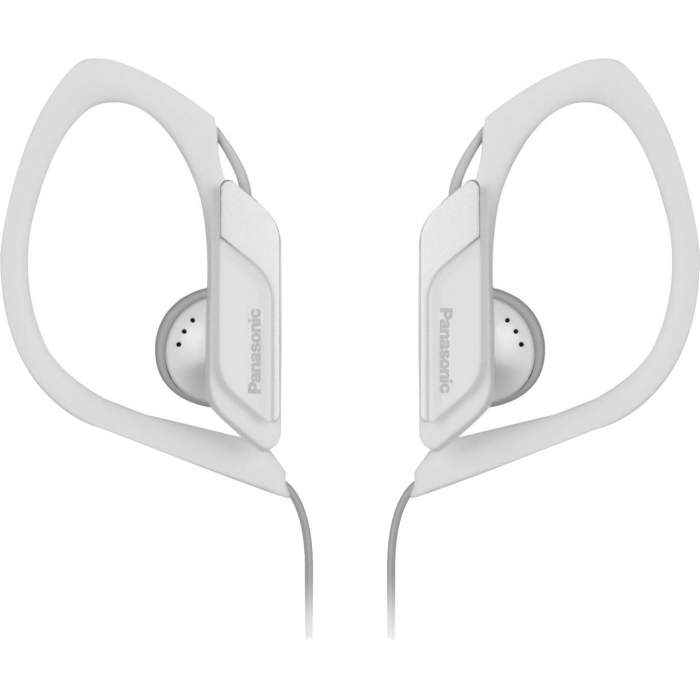 Discontinued - Panasonic RP-HS34E-W Water Resistant Sports Earphones, White, IPX2