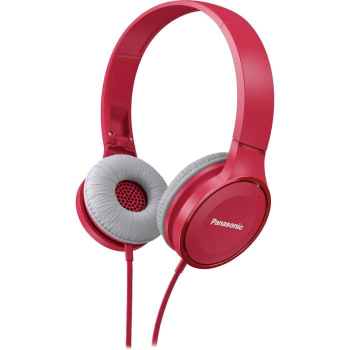 Headphones - Panasonic RP-HF100E-P On-Ear Headphones, Pink, 30mm, Foldable, Lightweight - quick order from manufacturer