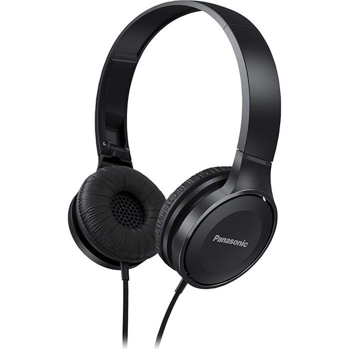 Headphones - Panasonic RP-HF100E-K On-Ear Headphones, Black, 30mm, Foldable - quick order from manufacturer