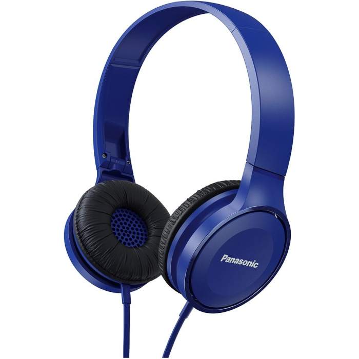 Headphones - Panasonic RP-HF100E-A On-Ear Headphones, Blue, 30mm driver, Foldable - quick order from manufacturer