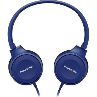 Headphones - Panasonic RP-HF100E-A On-Ear Headphones, Blue, 30mm driver, Foldable - quick order from manufacturer