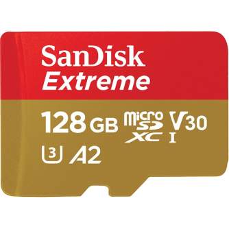 Discontinued - Sandisk memory card microSDXC 128GB Extreme Action A2 SDSQXA1-128G-GN6AA