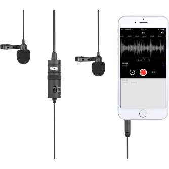 Lavalier Microphones - Boya Dual Lavalier microphone for Smartphone, DSLR, Camcorders, PC - buy today in store and with delivery