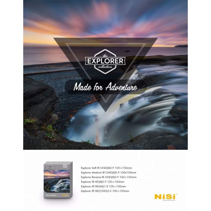 Квадратные фильтры - NiSi Explorer 100mm ND Square Filters Square Explorer 100x100mm IRND 8 3Stops - быстрый заказ от производит