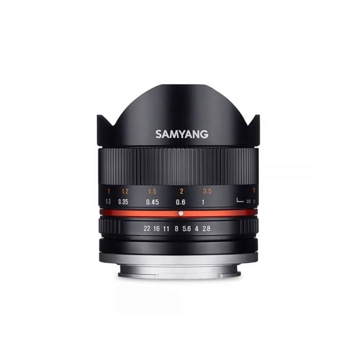 MIRRORLESS Objektīvi - SAMYANG OBJEKTIVS 8MM F2,8 FUJI X II BLACK - ātri pasūtīt no ražotāja