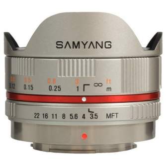 MIRRORLESS Objektīvi - SAMYANG 7,5MM F/3,5 FISHEYE MFT SILVER - ātri pasūtīt no ražotāja