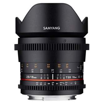 CINEMA Video Lenses - SAMYANG MF LENS 16MM T2.6 VDSLR SONY E - quick order from manufacturer