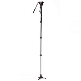 Моноподы - Manfrotto XPRO 4 section video monopod w Fluid head & FLUIDTECH base (MVMXPRO500) - быстрый заказ от производителя