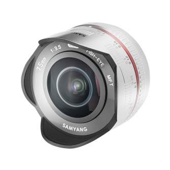 MIRRORLESS Objektīvi - SAMYANG 7,5MM F/3,5 FISHEYE MFT SILVER - ātri pasūtīt no ražotāja