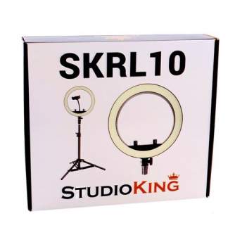 Ring Light - StudioKing SKRL10 LED dimmable LED bi-color ring light with table tripod and - quick order from manufacturer