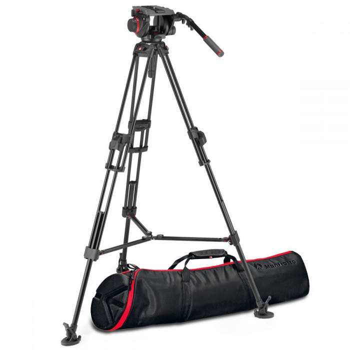 Видео штативы - Manfrotto 509 Video Head with 645 Fast Twin Alu Tripod (MVK509TWINFA) - купить сегодня в магазине и с доставкой