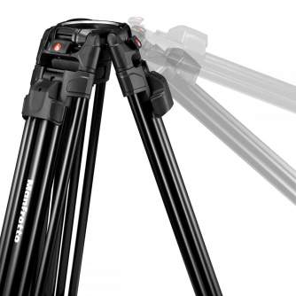 Видео штативы - Manfrotto 509 Video Head with 645 Fast Twin Alu Tripod (MVK509TWINFA) - купить сегодня в магазине и с доставкой