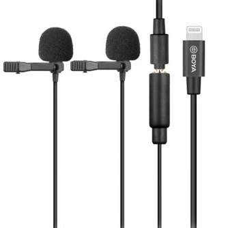 Lavalier Microphones - Boya Dual Clip-on Lavalier Microphone BY-M2D for iOS - quick order from manufacturer