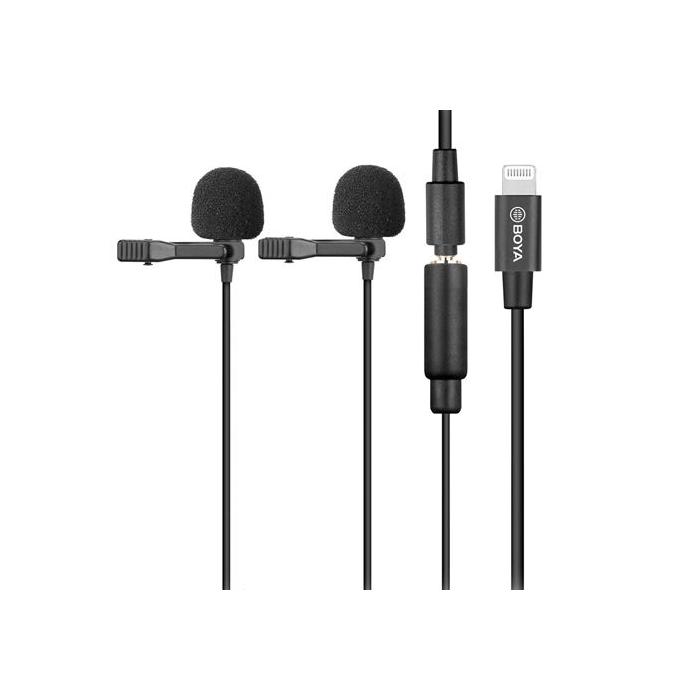 Lavalier Microphones - Boya Dual Clip-on Lavalier Microphone BY-M2D for iOS - quick order from manufacturer