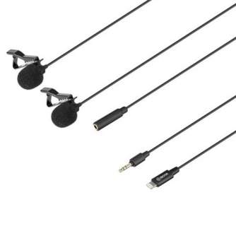 Lavalier Microphones - Boya Dual Clip-on Lavalier Microphone BY-M2D for iOS - quick order from manufacturer