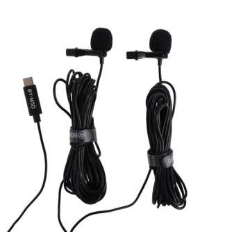 Lavalier mikrofonas - Boya Dual Clip-on Lavalier Microphone BY-M3D for USB-C Android & iPhone 15 - быстрый заказ от производител