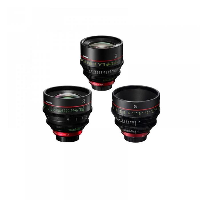 CINEMA Video Lenses - Canon 3 Prime Bundle 20mm-50mm-135mm - quick order from manufacturer