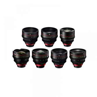 CINEMA Video Lenses - Canon 7 Prime Bundle 14mm-20mm-24mm-35mm-50mm-85mm-135mm - quick order from manufacturer