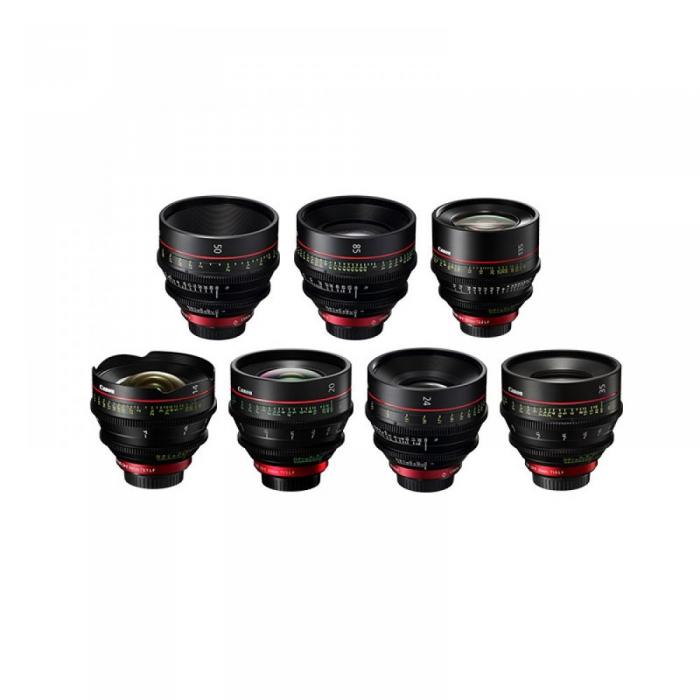 CINEMA Video Lenses - Canon 7 Prime Bundle 14mm-20mm-24mm-35mm-50mm-85mm-135mm - quick order from manufacturer