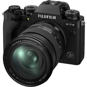 Mirrorless Cameras - Fujifilm X-T4 XF16-80mm Kit Black hybrid APS-C mirrorless camera X-Trans CMOS IBIS 4 X-Processor - buy today in store and with delivery