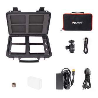 On-camera LED light - Aputure AL-MC RGBWW Mini On Camera 4-Light Travel Kit - quick order from manufacturer