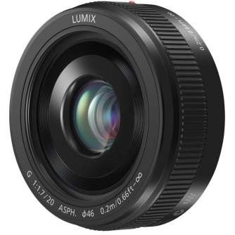 Mirrorless Lenses - Panasonic Premium Panasonic Lumix G F1.7/20mm II (40mm KB) lens (H-H020AE-K) - quick order from manufacturer