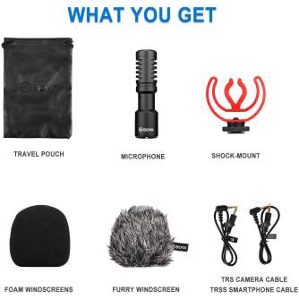 On-Camera Microphones - Boya Universal Compact Shotgun Microphone BY-MM1+ - quick order from manufacturer