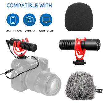 On-Camera Microphones - Boya Universal Compact Shotgun Microphone BY-MM1+ - quick order from manufacturer