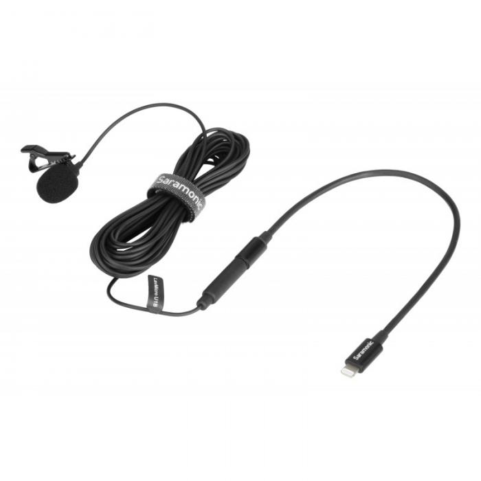 Lavalier mikrofonas - SARAMONIC LAVMICRO U1B LAVALIER MIC FOR W/ LIGHTNING CONNECTOR FOR (6M) LAVMICRO - быстрый заказ от произ